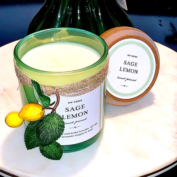DW HOME CANDLE SAGE LEMON RICHLY SCENTED NEW 1 WICK 9.3oz - Picture 4 of 6